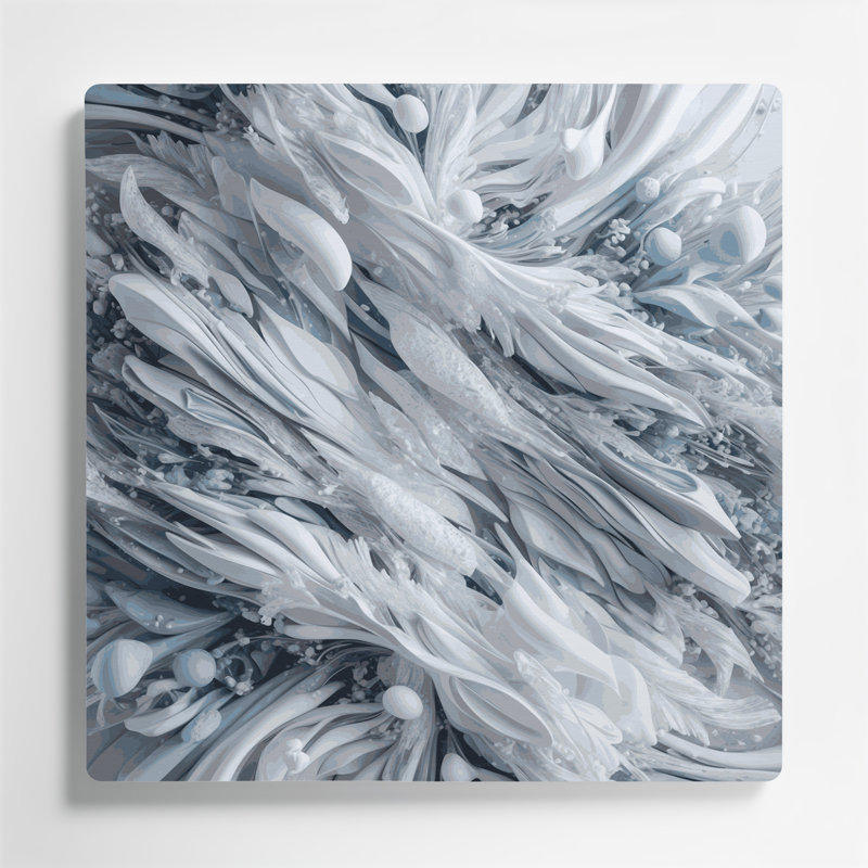 Art numérique gris abstrait numérique 50, H 12 po x l 12 po