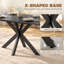Extendable Dining Table for 4-8 People, Black Marble Effect-10217690