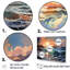 «Beach Sunrise Tranquil Horizons III - Ocean», ensemble de reproductions d'art mural-107766624-107766625