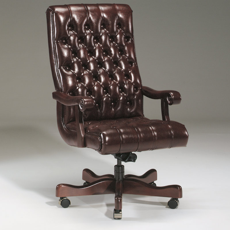 Polyester Blend Executive Chair, Night, Walnut, Not Included