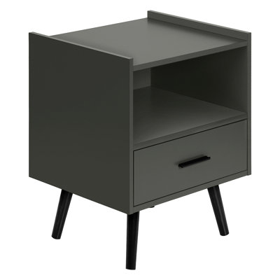 Accent Table, Side Table, End, Storage Drawer, Nightstand, Bedroom, Living Room, Contemporary, Modern