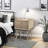 Nali Bedside Nightstand Table, 2 Drawers, Sandblasted Mango Wood, Brass Knobs-224069159