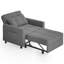 Canapé-lit moderne 3 en 1 à large siège, canapé-lit rembourré convertible avec poches de rangement latérales, causeuse escamotable confortable pour appartement et bureau à domicile-2110080287