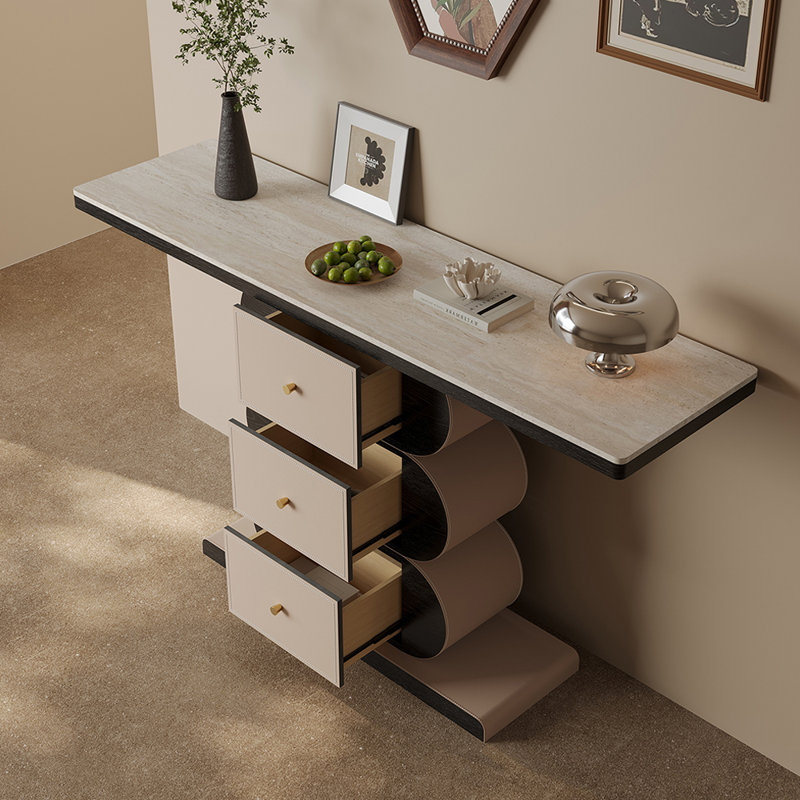Console Italian Minimalist, H 33,5 po x l 47,2 po x P 15,7 po