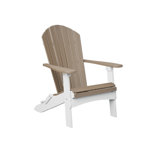 Berlin Gardens Comfo Back Regular Top With White Base Adirondack Chair