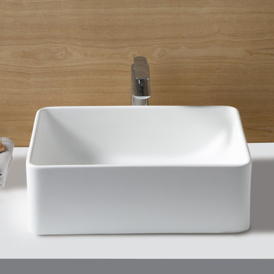 Kingston Brass Arcticstone Solid Surface Rectangular Vessel Sink