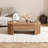 Coffee Table With Hydraulic Lift Mechanism, Hidden Compartment And Wavy Grooves Design-1498281060