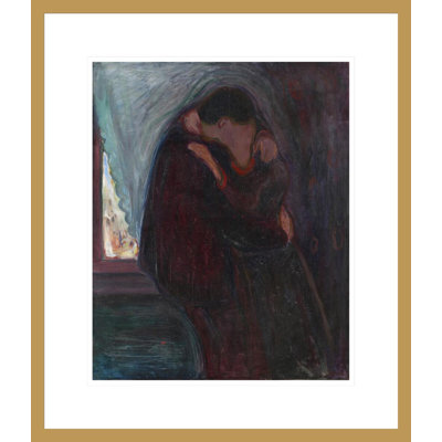 «The Kiss» par Edvard Munch - impression giclée sur cadre