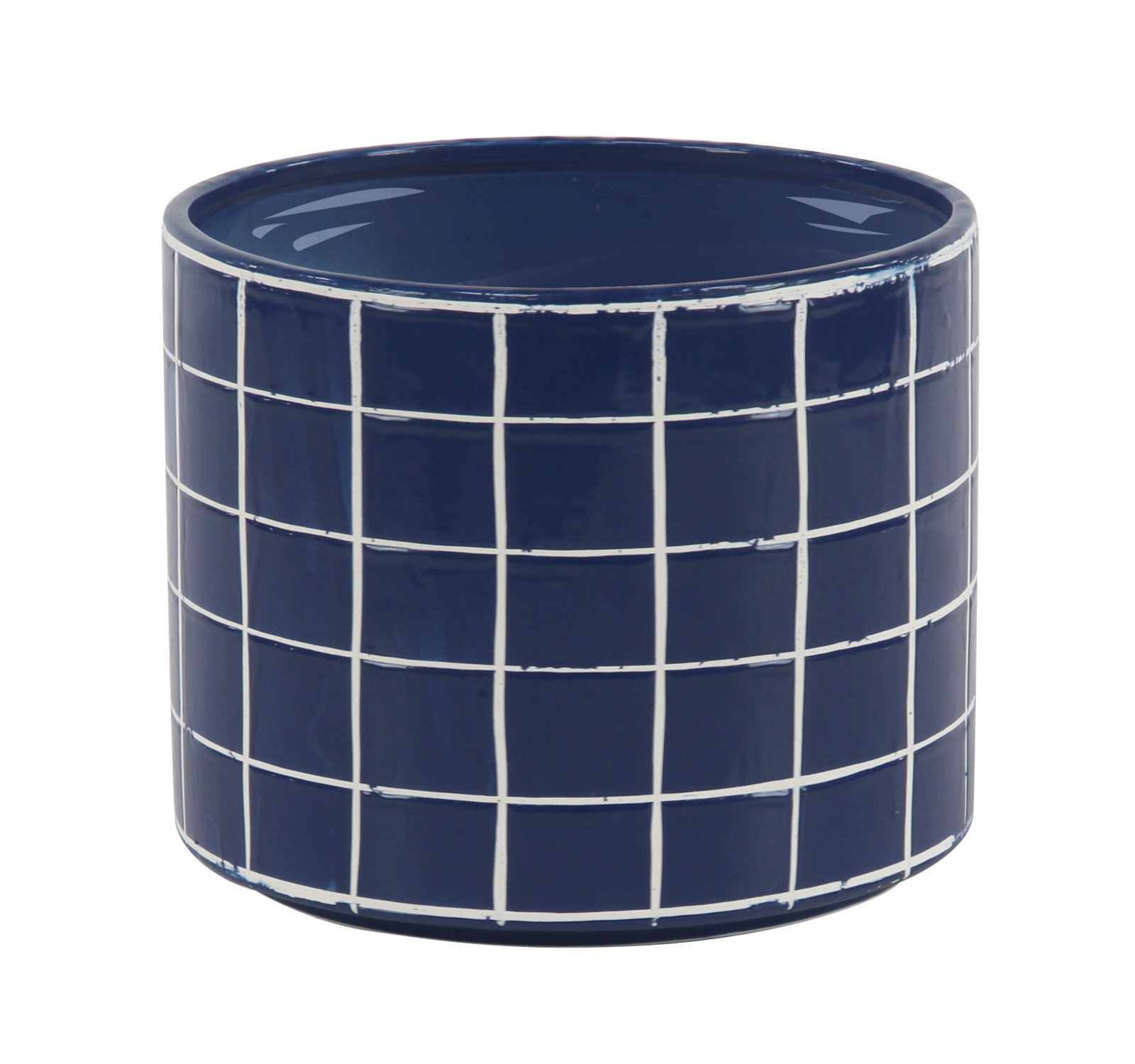 Crete Table Vase, Blue/White