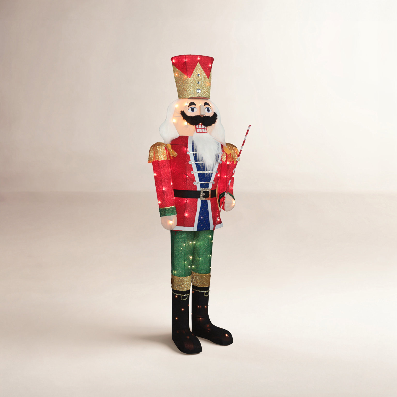 Gutierrez 5' Lighted Soldier Nutcracker, Red Hat