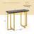 Console Table 42'' Modern Faux Marble Entryway Table w/ Geometric Metal Frame Black-58444556