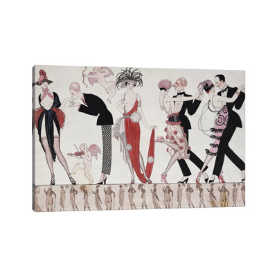 «The Tango» par George Barbier, reproduction d'art sur toile tendue