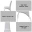 Chaise d'appoint sans accoudoirs à dossier haut en cuir synthétique blanc avec dossier haut en similicuir blanc et pieds courbés en métal à motif uni PU Capacité de 17 lb Profondeur sans tablier Poids: 19 po-1192032209