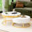 Modern Round Nesting Coffee Table Set with Drawers and Versatile Functionality
