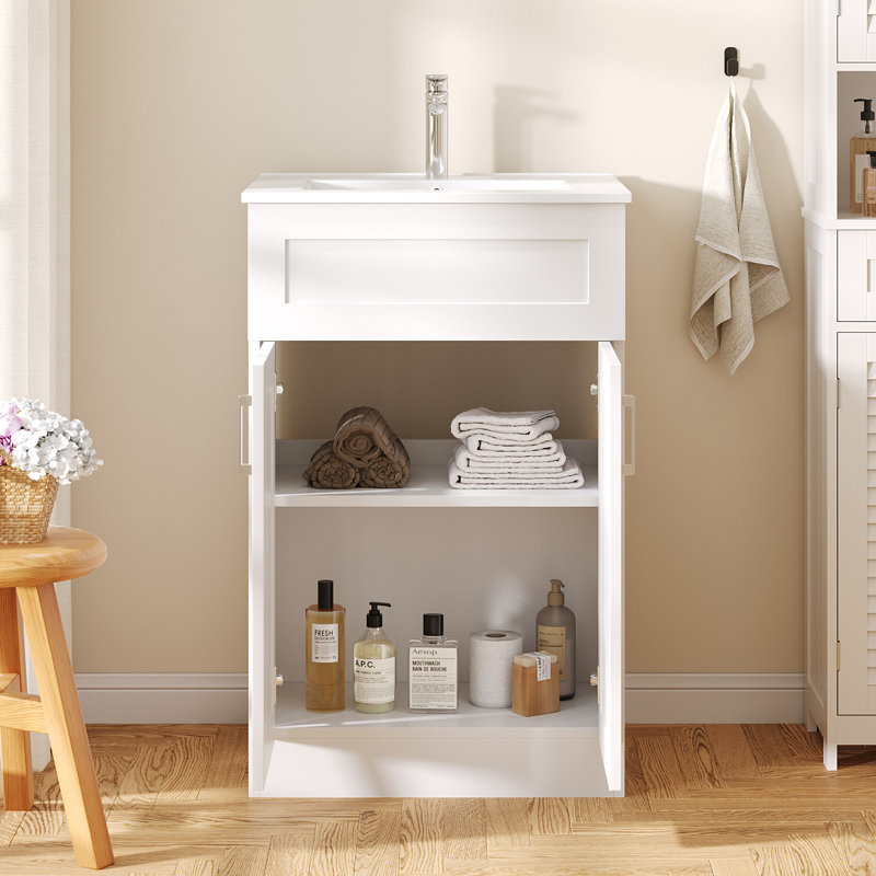 510mm Single Bathroom Vanity with Undermount Ceramic Basin