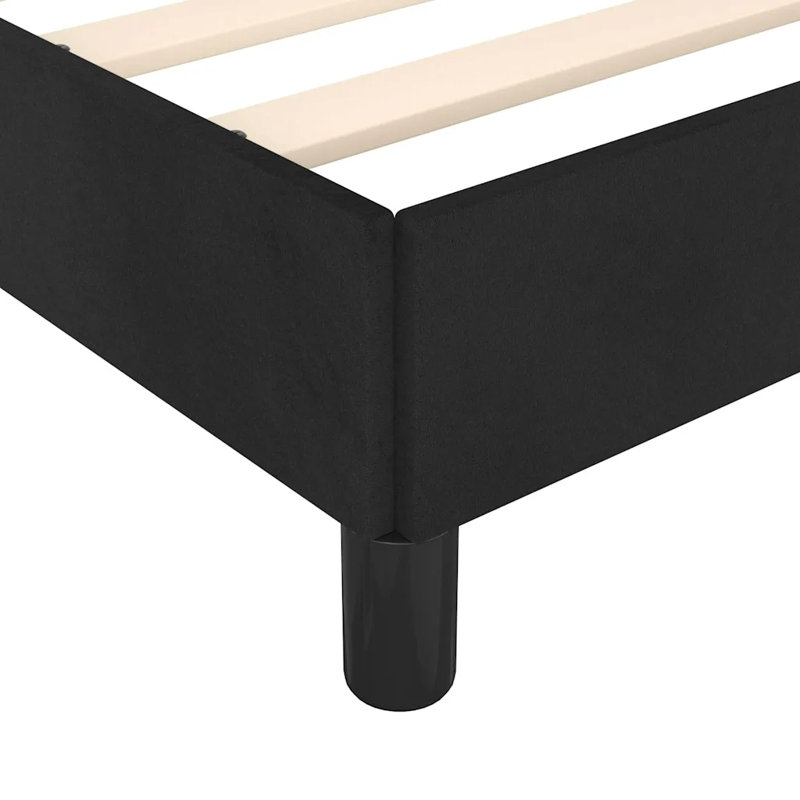 Humma Upholstered Bed, Black, Double (4'6)