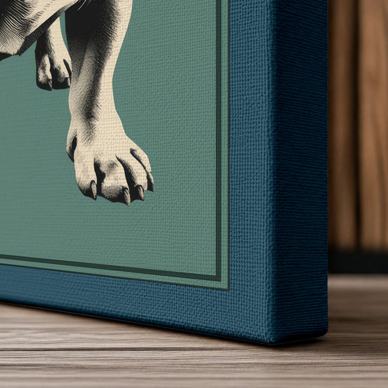 Print, 24x16 - 61.0 x 40.6 cm, Teal Border