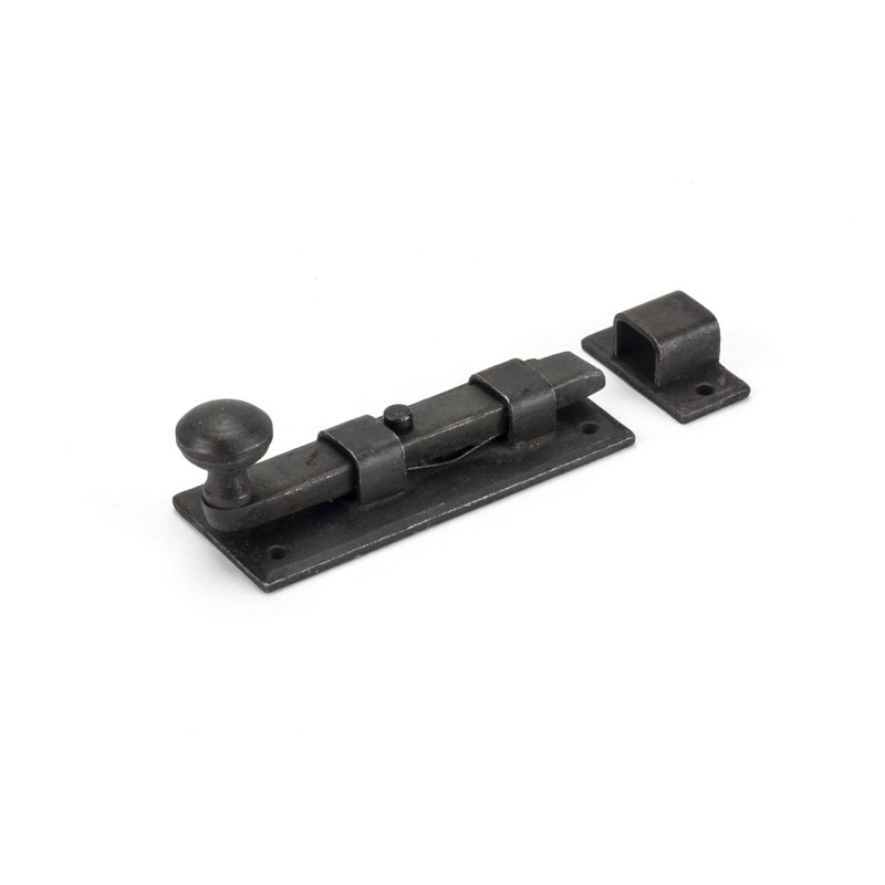 Straight Knob Bolt, 3.6cm H x 9.1cm W x 2.8cm D, Beeswax