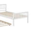Structure de lit plateforme en bois robuste avec lit gigogne extensible-1258968506