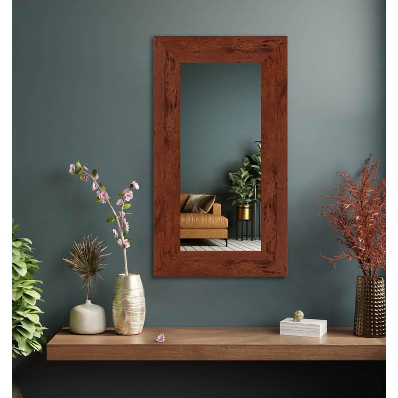 Miroir mural Gartha, Noyer foncé, 33 po x 24 po