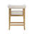 Barrel Back Bar Stool with Solid Wood Legs and Curved Back-126553896