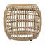 Acacia Wood Outdoor Side Table with Wicker Base
