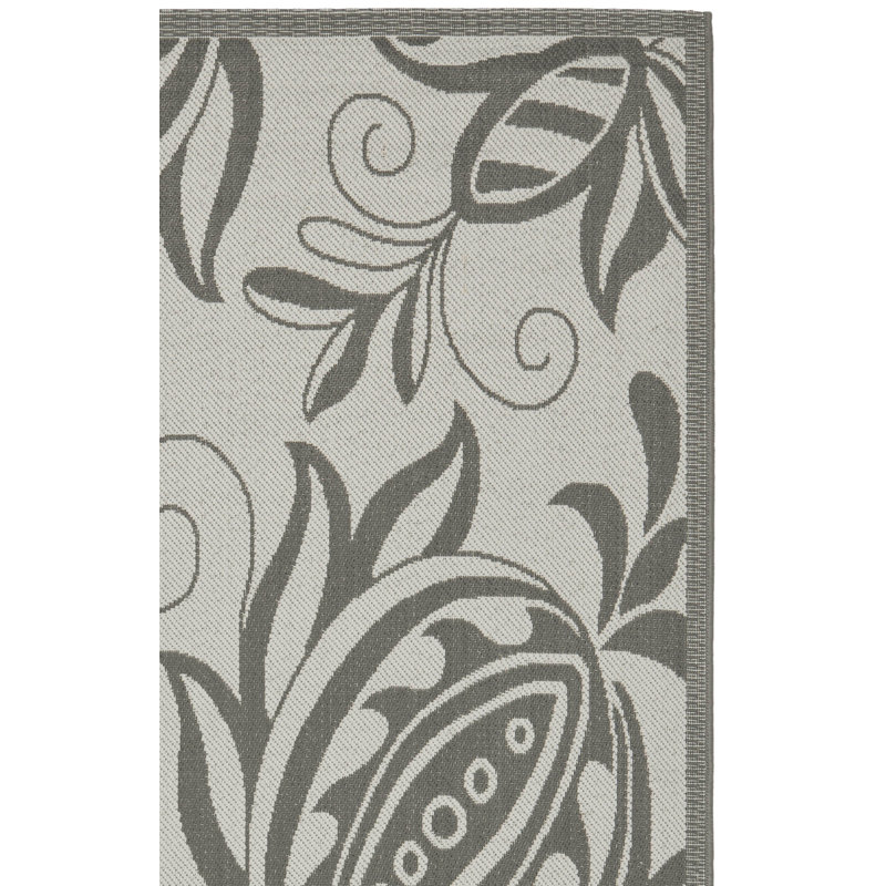Herefordshire Performance Floral Indoor/Outdoor Area Rug, Square 6'7"