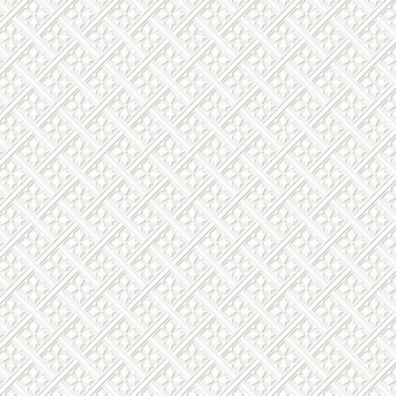 Laura Ashley Mr. Jones Paintable Wallpaper Roll, White