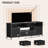 TV Stand Dresser Media Console with LED Lights & Charging Station, 6 Fabric Drawers Entertainment Center for TVs-1660240942-1660240943