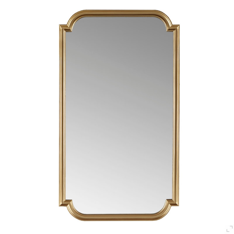 Miroir mural festonné en bois