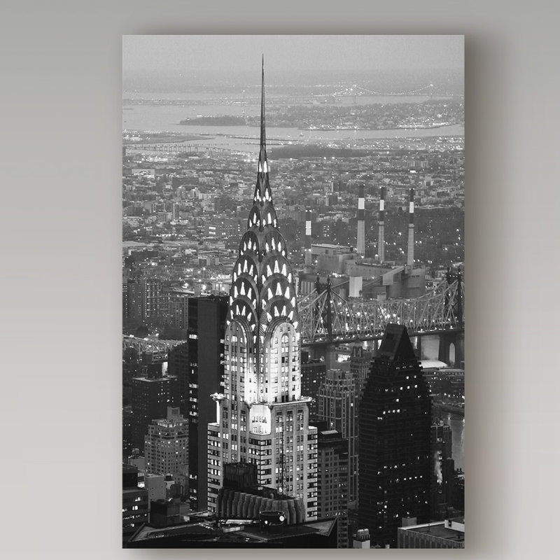 Avisha «Night Chrysler», reproduction de photo sur toile tendue, H 32 po x l 22 po