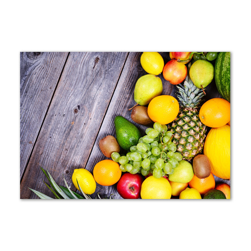 Fruit On Wood - Wrapped Canvas Print