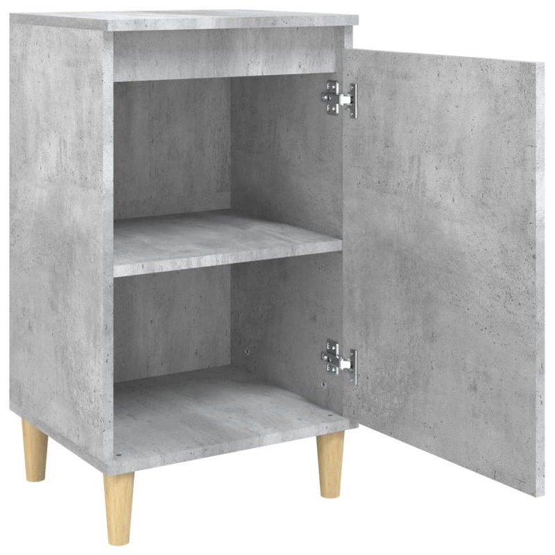 Lacoria 40cm W Bedside Table, Light Grey, Beige