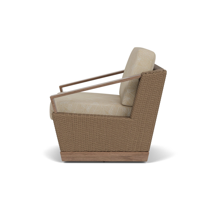 Outdoor Swivel Armchair, Laurel Ecru
