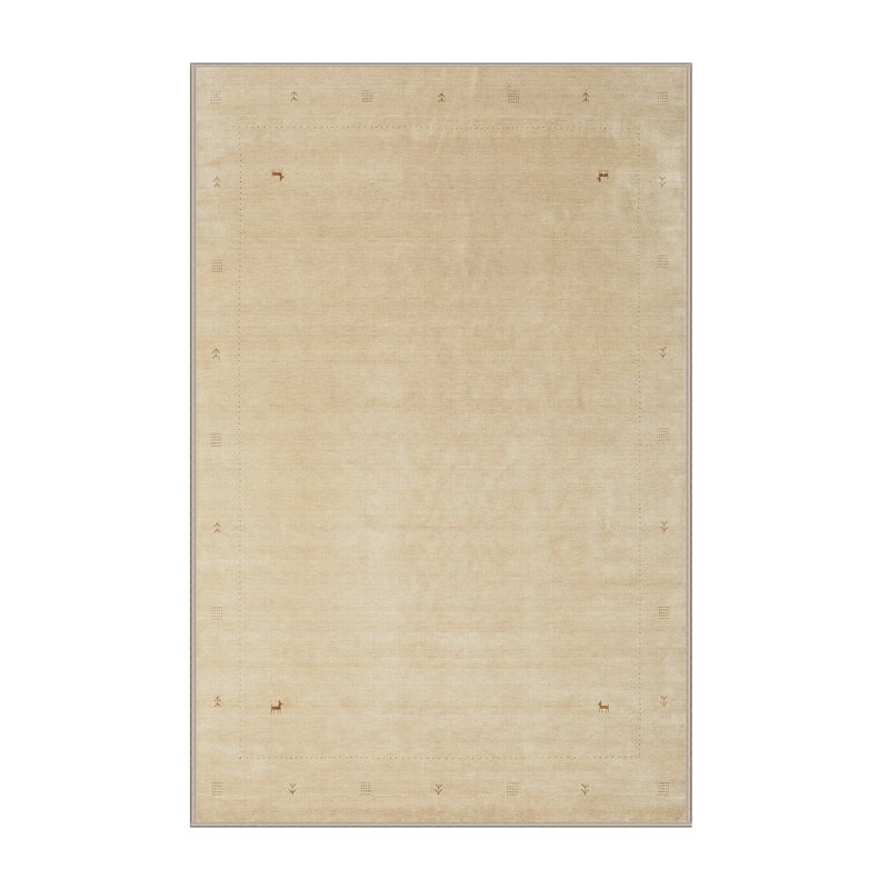 Surface beige contemporaine tapis, Rectangle 5 pi x 7 pi