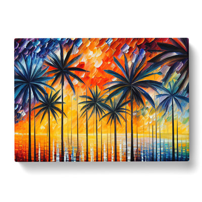 Palm Tree Painting Vol.2 Abstract - Wrapped Canvas