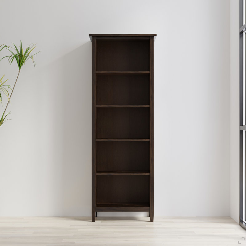 Bibliothèque à 5 tablettes Warm Shaker, Marron foncé