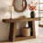 Chasidi Rectangular Pedestal Console Table-671338595