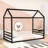 Metal House Shaped Bed With Guardrails-1511392359-1511392376