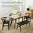 Joglar 47 to 63in Modern Extendable Dining Table for 2-6 People w/ Leaf Extension, 2 Locks-91914080