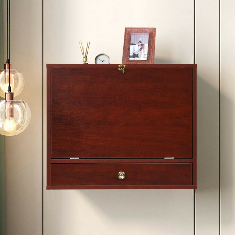 Chaeli Floating Desk, Brown