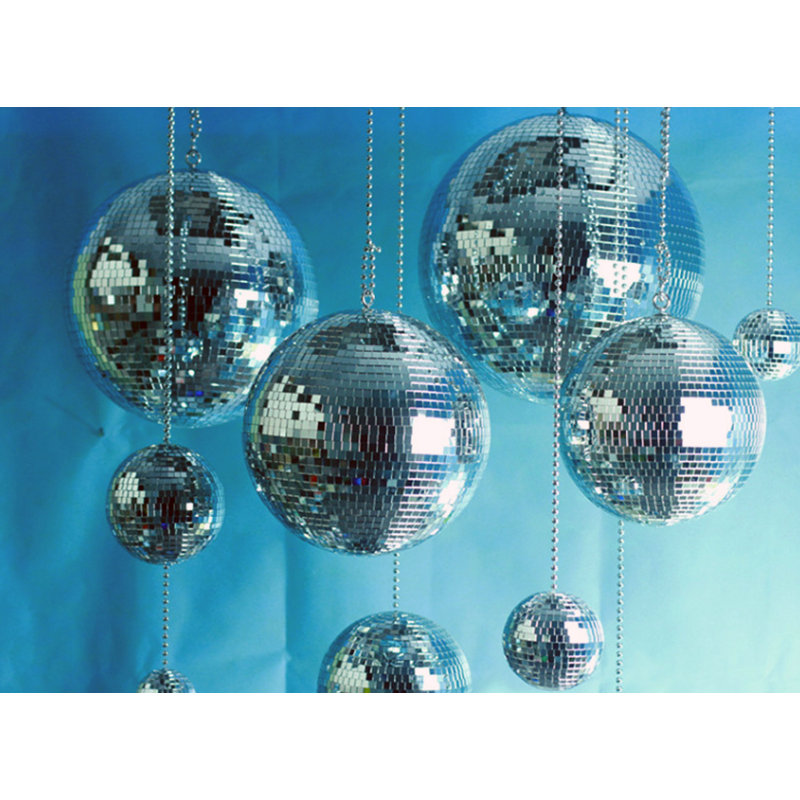 Boule disco à miroir, H 4 po x l 4 po x P 4 po
