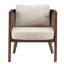 Chaise d'appoint, finition bois de noyer
