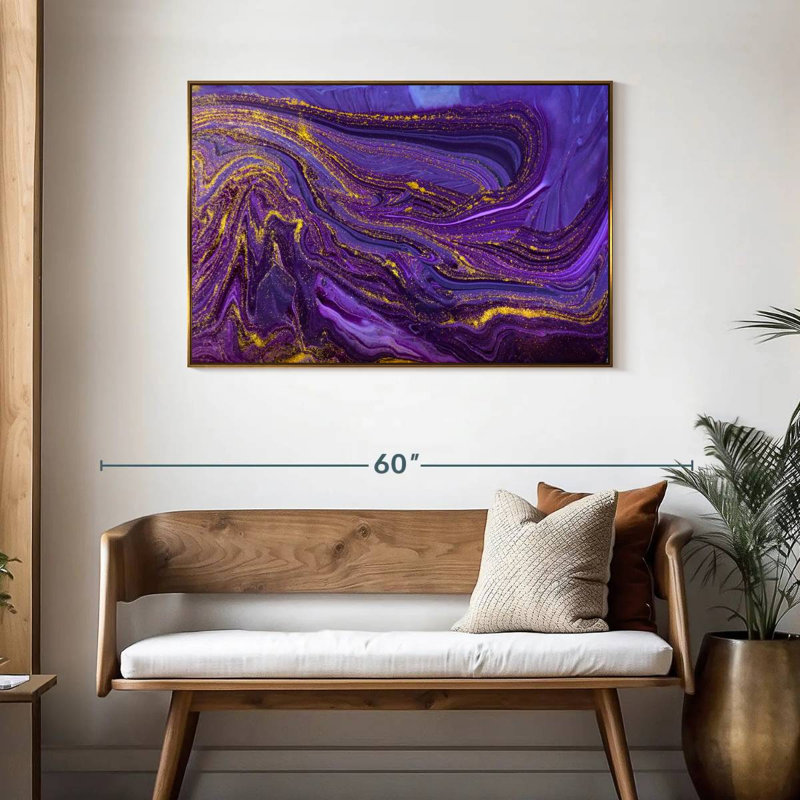 Purple Cherree, Floating Frame Gold, 43" X 29"