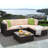 Agaran 4 - Person Modular Patio Conversation Set with Cushions-708192032-708192033-708192037