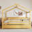 Wooden House Bed With Trundle-1844559679