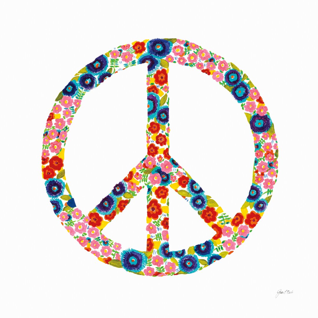 Leinwandbild Peace and Love I von Joan E. Davis