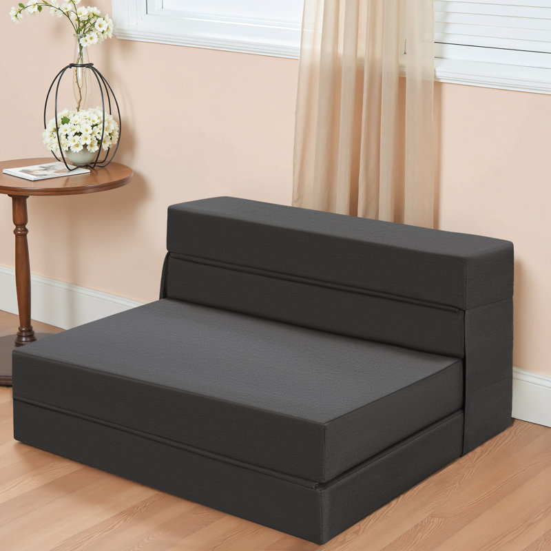 Boneless 81" W x 41.3" D Folding Sofa Bed -Fold Out Couch, High density Foam Floor Mattress, Lazy Sofa for Living Room/Guest Room/Home Office
