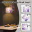 Lampe sur pied à arc Arc avec lampe à paysage lys et télécommande avec lumières DEL Abat-jour réglables Grandes lampes pour lire Bureau Salon