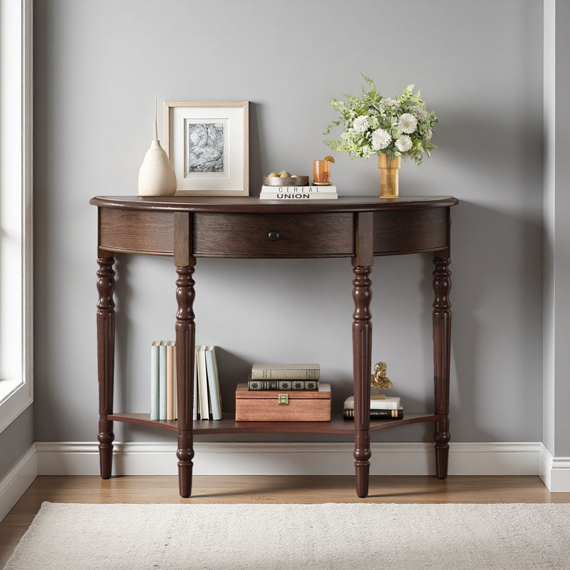 Console avec tiroir et tablette Farmhouse, Espresso